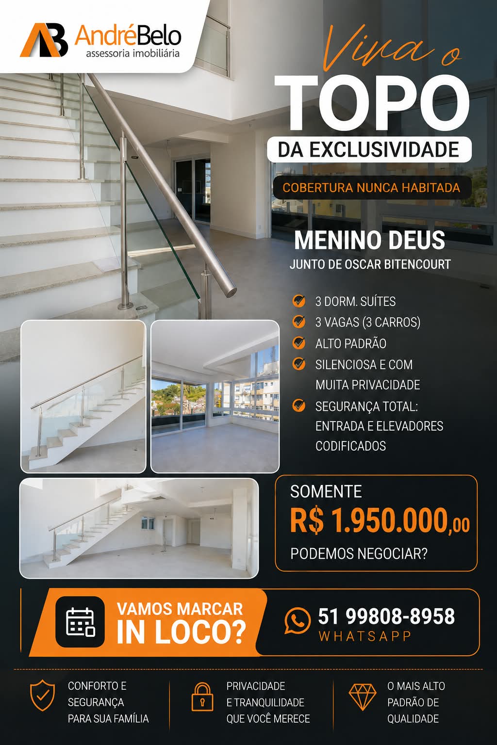 Cobertura à venda em Menino Deus, Porto Alegre